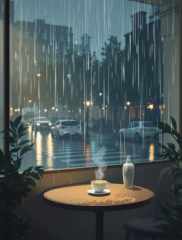 雨停咖啡店 - 短剧封面